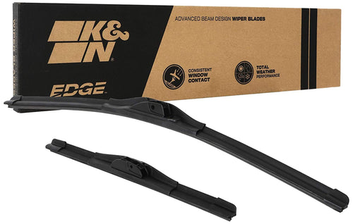 Wiper Blades K&N EDGE: All Weather Performance, Superior Windshield Contact, Streak-Free Wipe Technology: 26" + 17" (Pack of 2)