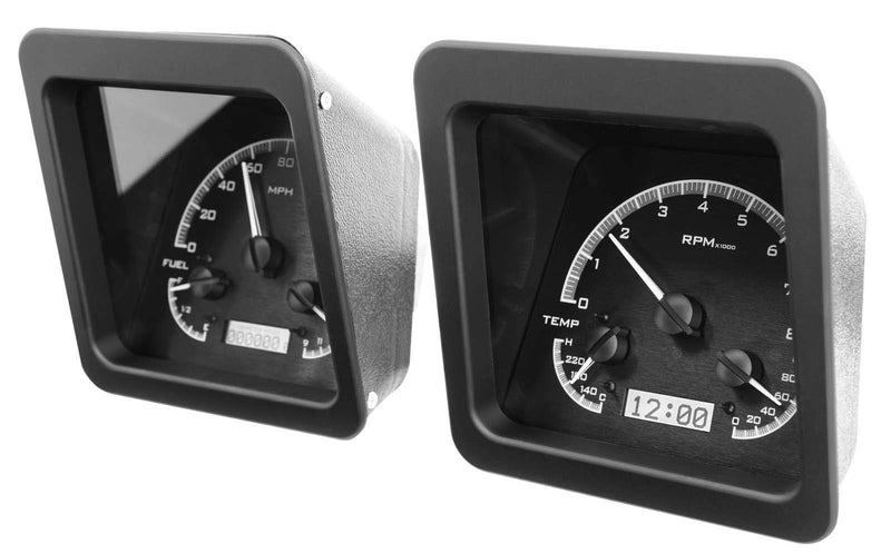 Dakota Digital VHX-69C-CAM-K-W 69 Chevy Camaro Instruments Analog Dash Gauges Black Alloy White