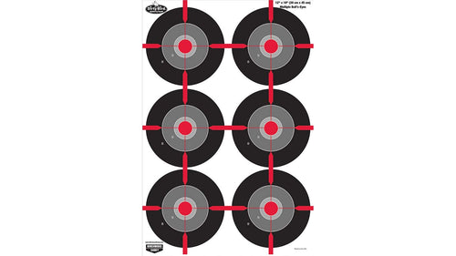 Dirty Bird Birchwood Casey 12" x 18" Multiple Bull's-Eye Target - 100 Sheet Pack, multi, One Size