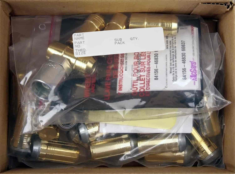 SplineDrive McGard 65810GD Chrome/Gold Wheel Installation Kit (M14 x 1.5 Thread Size) - for 8 Lug Wheels