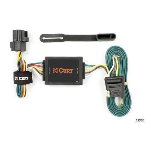 CURT 55550 Custom Vehicle-Side 4-Pin Trailer Wiring Harness, Fits Select Kia Sorento, Black