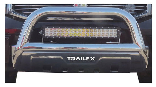 Bull Bar TrailFX B1506S Fits Toyota Tundra 2007-2021 Steel 3.5 Inch Polished Stainless Steel with Skid Plate Bolt-On Installation