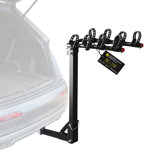 BC-108 Stromberg Carlson Bike Rack for Cars, Trucks and SUV's - 4-Bike Post Mount Carrier for Motorhomes, Travel Trailers and Fifth Wheels - Bike Rack Receiver for 1-1/4" 2" - 120 LB Weight Capacity