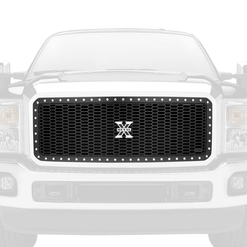 Laser X Grille 2011-2016 Super Duty, Black, 1 Pc, Insert, Chrome Studs - PN #7715461