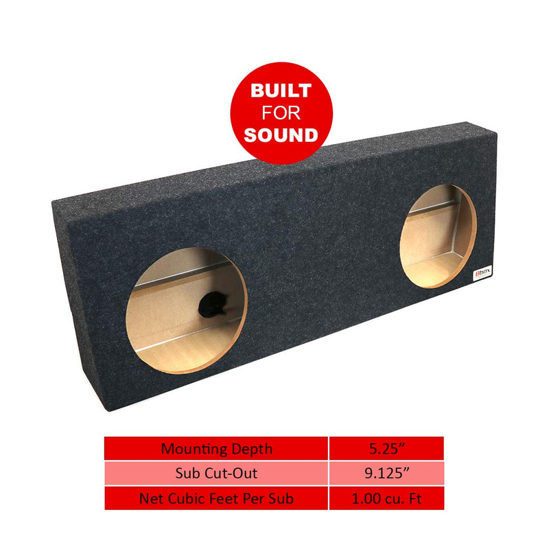 Bbox 12" Dual Sealed Carpeted Subwoofer Enclosure - Fits 2007-2013 Toyota Tundra Crew Max - Subwoofer Box Improves Audio Quality, Sound & Bass
