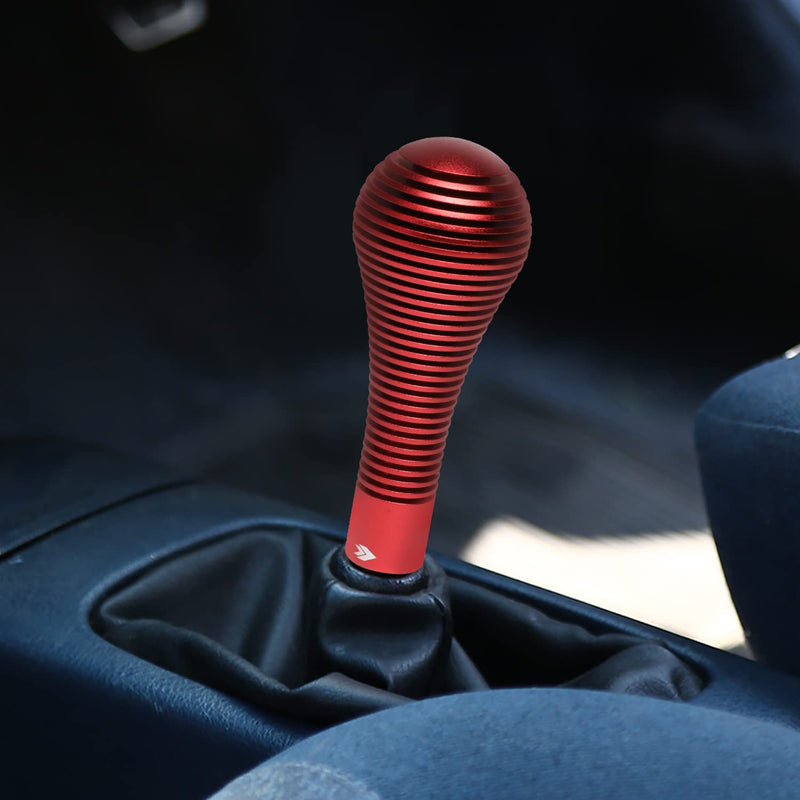 NRG Innovations Universal Aluminum SK-701RD Heat Sink Bubble Head Short Shift Knob with Thread Adapters, 45mm OD x 115m H,Red