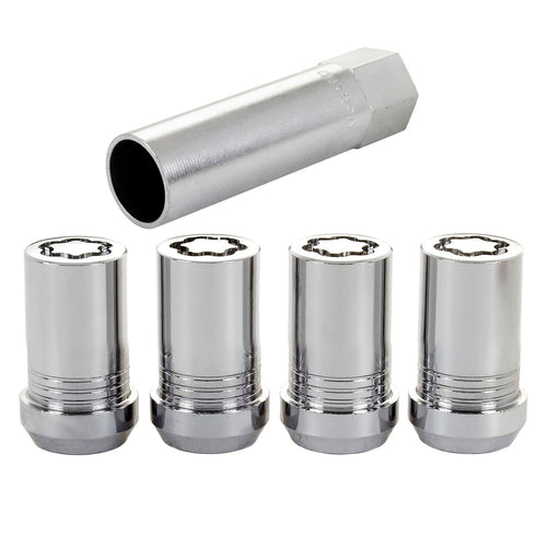 Tuner Style McGard 25115 Chrome (M14 x 1.5 Thread Size) Cone Seat Wheel Lock Set of 4