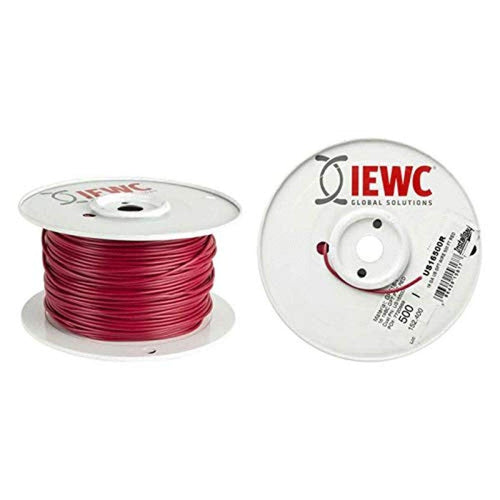 16 Ga Us Gpt All Copper Primary Wire Red - Coil of 500 Ft Install Bay