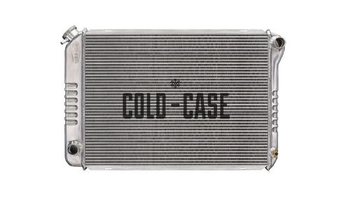 Cold Case LMM570-5 Radiator, 30.188 in W x 3 in D x 19.688 in H, Passenger Side Inlet, Driver Side Outlet, Aluminum, Polished, Compatible with Ford Coyote, Compatible with Ford Mustang 1979-93, Each
