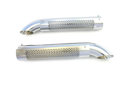 Side Tube Turnout Muffler with Chrome Shield Patriot Exhaust H3824