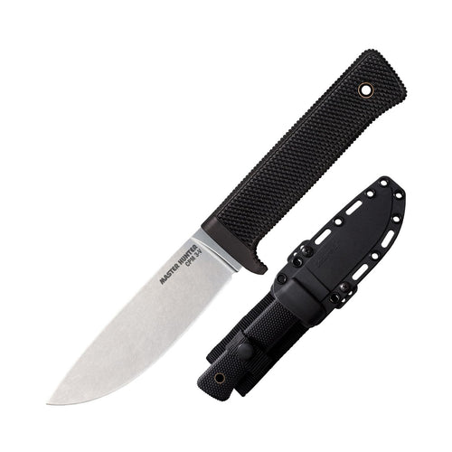 Master Hunter COLD STEEL 4.5" CPM 3V Drop Point Razor-Sharp Blade 4.75" Kray-Ex Handle Hunting Fixed Blade Knife w/Secure-Ex Sheath