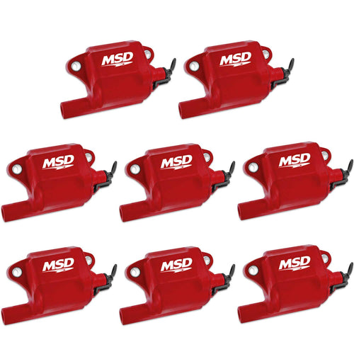 Pro Power Series MSD 82878 Ignition Coils, Red, 8-Pack