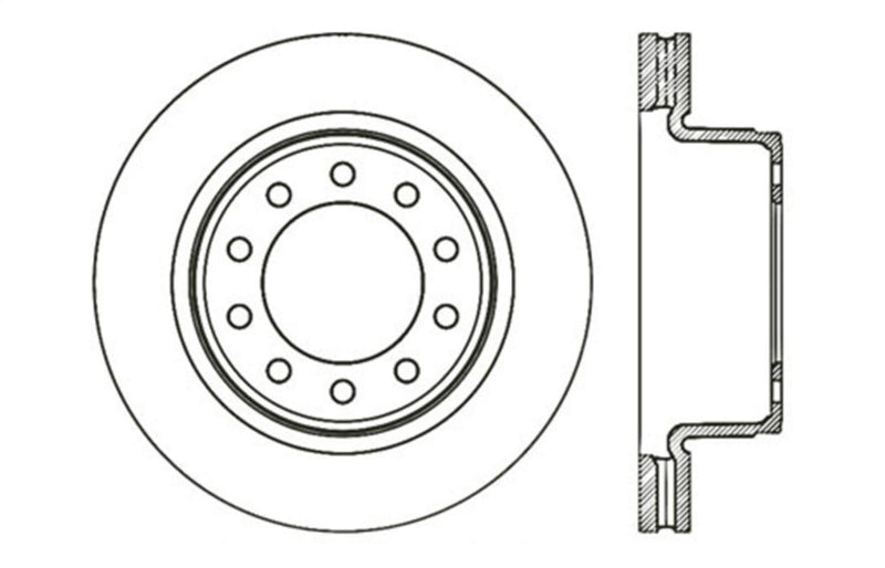 Sport Drilled/Slotted Brake Rotor StopTech 127.67070R (Front Right), 1 Pack