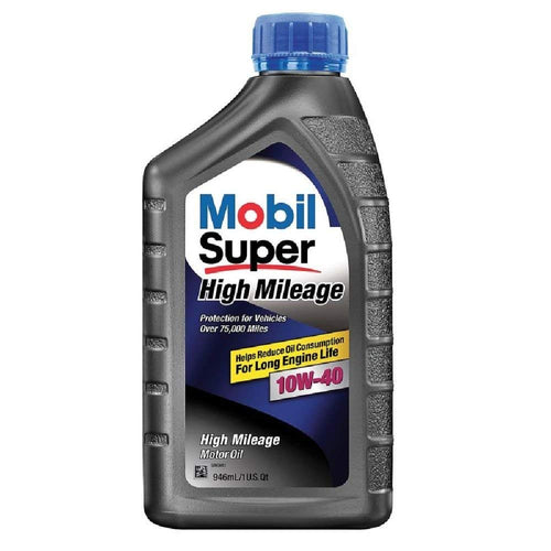 High Mileage Mobil Super 10W-40, 1 qt.