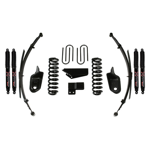 Skyjacker Suspension Lift Kit 184BKS-B w/Shock Black MAX Shocks 4 in. Lift Incl. Front/Rear Springs Brackets Rear U Bolt Kit