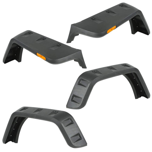 Hurricane Fender Flare Kit, Rugged Ridge, EU, Smooth | 11640.26 | Fits 2007-2018 Jeep Wrangler JK