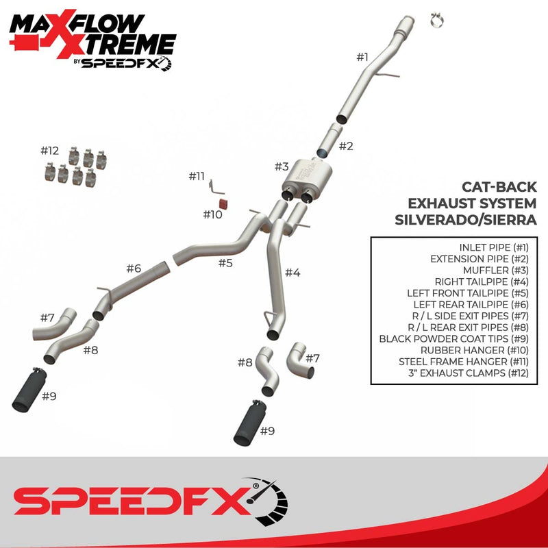 Silverado/Sierra MaxFlow Xtreme Cat Back Performance Exhaust System