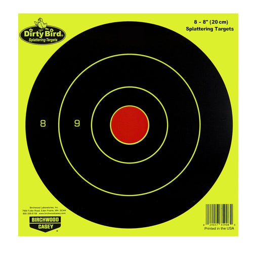 Birchwood Casey Bull's-Eye Chartreuse Dirty Bird Target (Per 50), 8-Inch