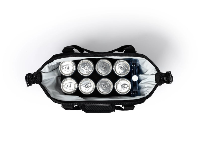 AO Coolers Carbon Expedition Soft Cooler with High-Density Insulation, Black, 12-Can