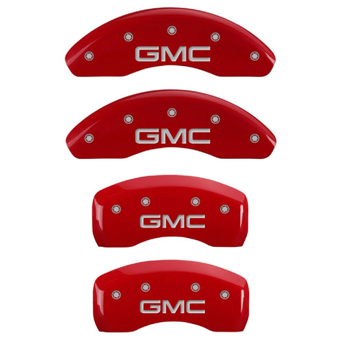 Set of 4 Red Powder Coated MGP Caliper Covers for GMC Terrain Denali/SL/SLE/SLT w/ 17" Wheels or Larger