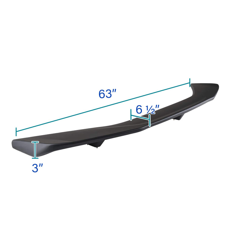 Matte Black Spec-D Tuning ZL1 Style ABS Rear Trunk Spoiler Compatible with 2016-2020 Chevy Camaro Models