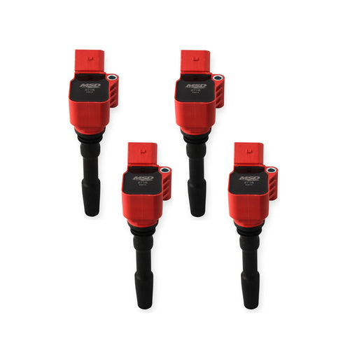 Blaster Series MSD 87164 Ignition Coils - Red - 4-pack