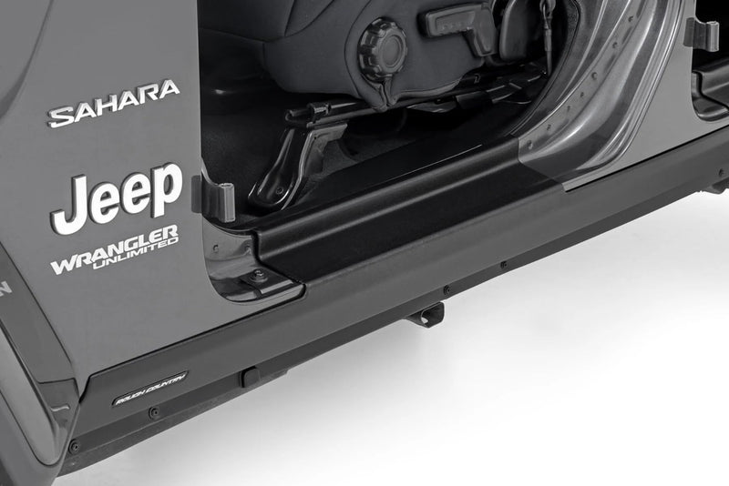 Rough Country Sill Plates Rocker for Jeep Wrangler Unlimited (2018-2025) - Trail Cladding Durable Side Protection, Scratch & Impact Resistant, Easy Install