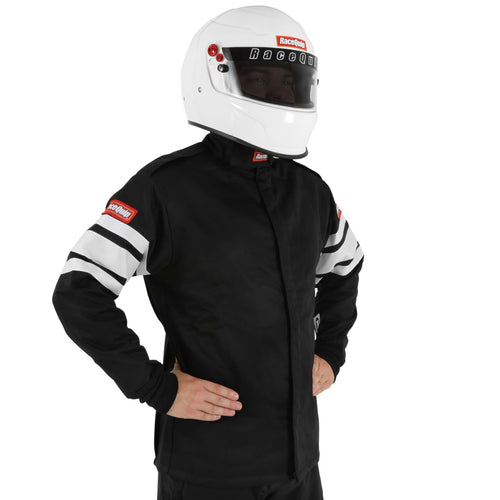 Multi Layer RaceQuip Racing Driver Fire Suit Jacket SFI 3.2A/ 5 Black Medium 121003