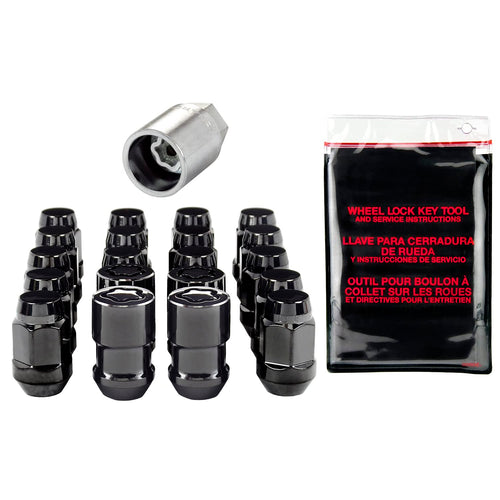 Bulge Style Cone Seat McGard 84538 Black (M12 x 1.5 Thread Size) Wheel Installation Kit for 5-Lug Wheels