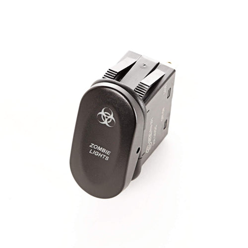 Rugged Ridge Rocker Switch | Black and Amber Thermoplastic Olefin (TPO) | 17235.06 | Fits zNONE