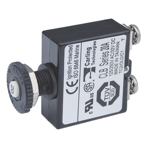 Push Button Blue Sea Systems 2134 Reset Only Screw Terminal 20A Circuit Breaker
