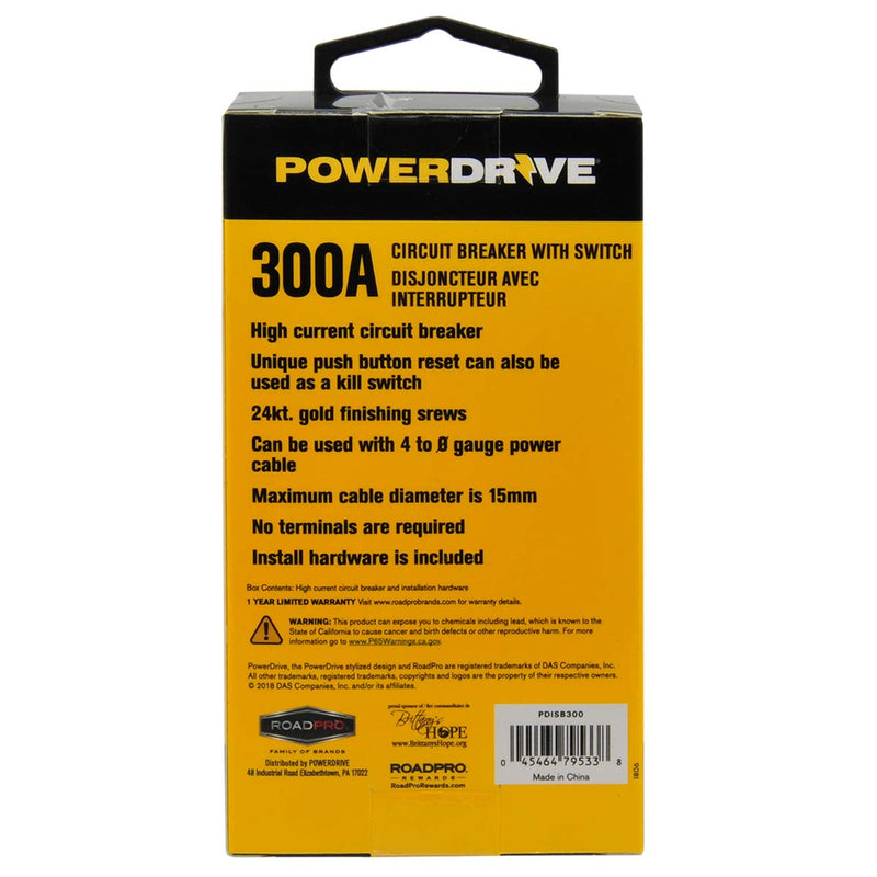 300 Amp PowerDrive Circuit Breaker with Switch