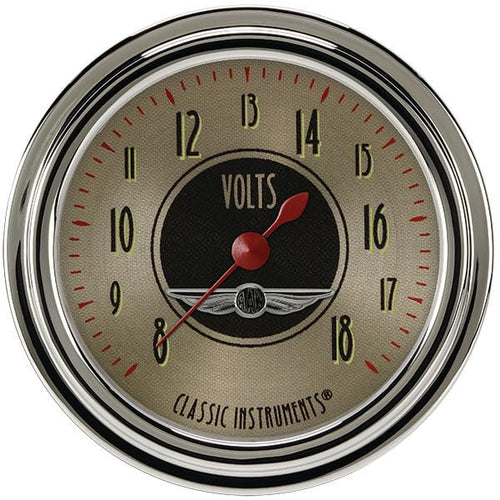 All American Nickel Classic Instruments AN330SLC 2 5/8" Volt Gauge Full Sweep
