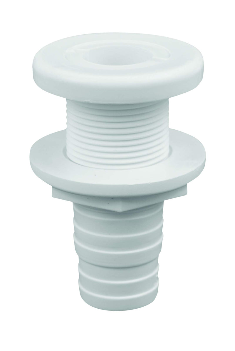 Durable Attwood 3874-3 Polypropylene Thru-Hull Connector Fitting, White Finish