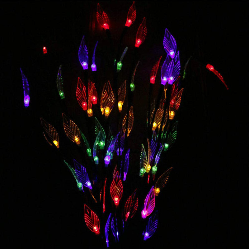 Durable Energy Saving Grass Simulation Leaf Branch Sun Outdoor Garden Light