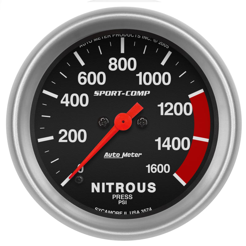 Auto Meter Sport-Comp Electric Nitrous Pressure Gauge 3574