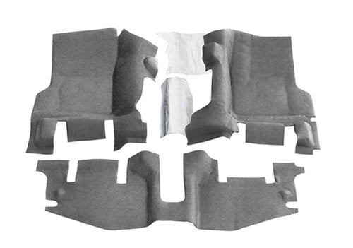 Jeep Bedtred - Bedrug | 1997 - 2006 Jeep Wrangler TJ/LJ (w/Out Center Consoles), Front Floor Liners (Includes Heat Shields) | Grey - 3 pc. | BTTJ97FNC