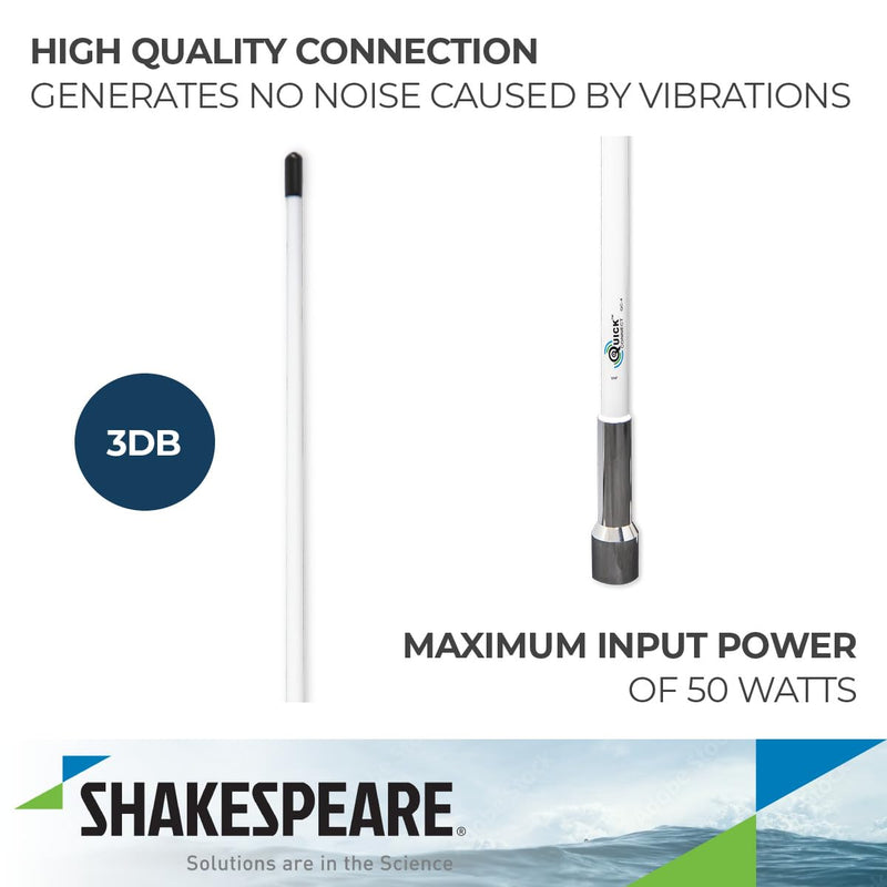 VHF Antenna QC 4' W/CHR Ferrule