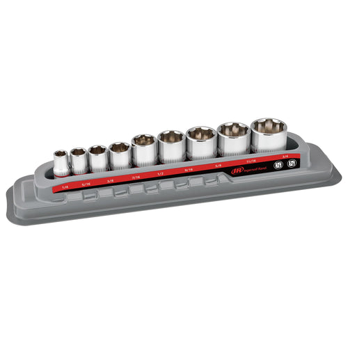 9 Pc. Ingersoll Rand Tech Solutions Non-Slip Socket Set - SAE- 752040