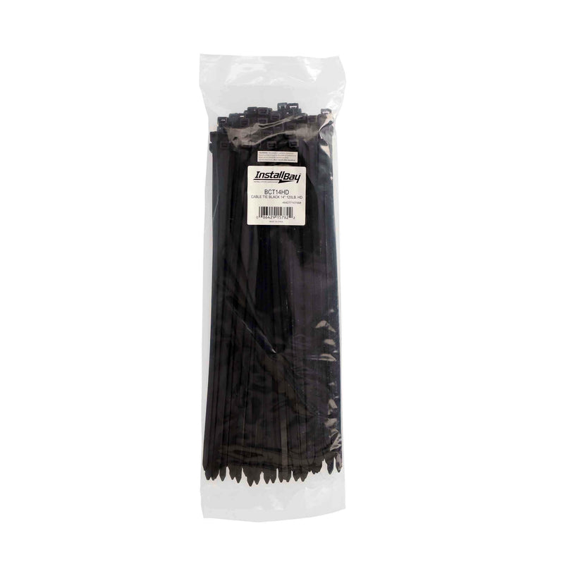 BCT14HD Install Bay Cable Tie 14-Inch 120-Pound HD Black (100 Pack)