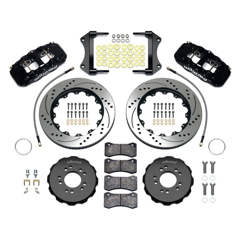 14.25 AERO6 Front Hat Kit, Drilled, Red