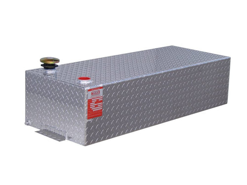 Diamond plate aluminum refueling tank - Aluminum Tank Industries DOT approved - 42 gallon rectangle TTR42