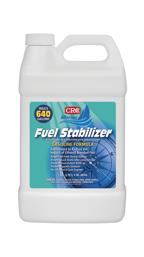 Marine Gasoline Fuel Stabilizer CRC 06164 – 1 Gallon, Concentrated, High Potency Formula, Amber Liquid