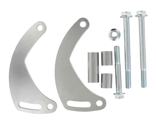 Alternator Bracket Powermaster Performance 860 Billet Aluminum Low Mount Driver Side Only For Use w/Dual 2 in. Spool Alternators