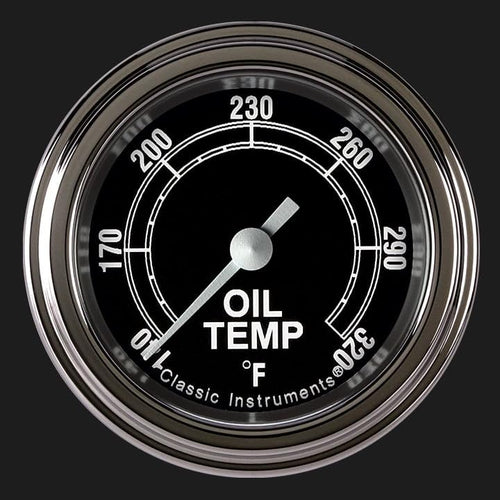 TR128SLF Classic Instruments Traditional 2-1/8" Oil Temperature Gauge Full Sweep