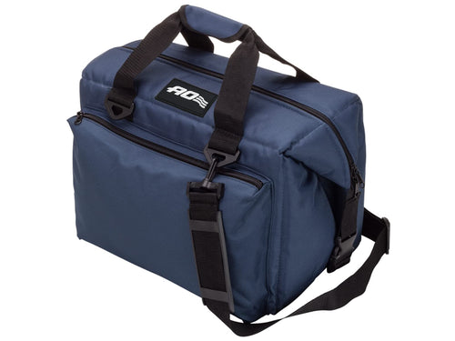 Caravan AO Coolers Canvas Soft Cooler with High-Density Insulation, Oversized Storage Pockets, Navy, 24-Can
