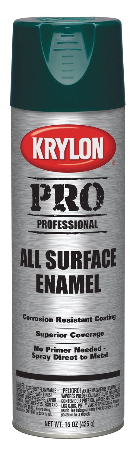 Krylon Professional K05816 All Surface Enamel, Green, Gloss, 15 ounce