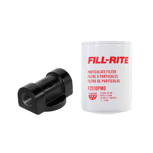 Fill-Rite 10 Micron 25 GPM Particulate Pony Fuel Filter w/Filter Head 1200KTF7025