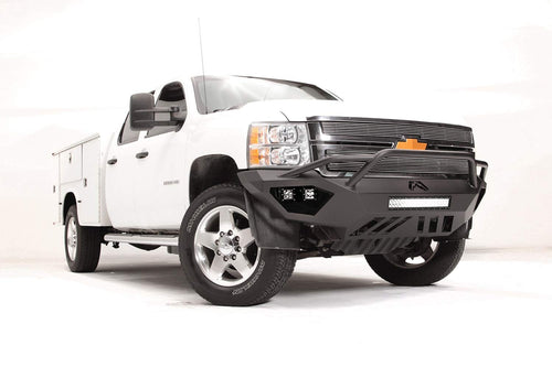 Fab Fours 11-14 Chevy Front Bumper Hdvengeance with Pre-Runner Guard Matte Black Powdercoat