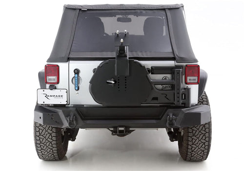 Rampage Trail Guard Bumper with Tire Carrier RAMPAGE PRODUCTS | Steel, Black | 9950919 | Fits 2007-2018 Jeep Wrangler JK Unlimited